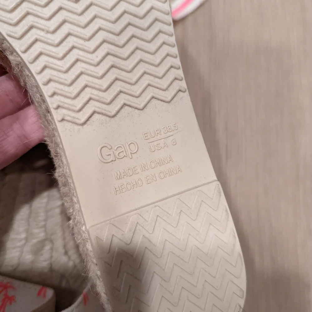 Women's Beige and Pink Espadrille Sandals